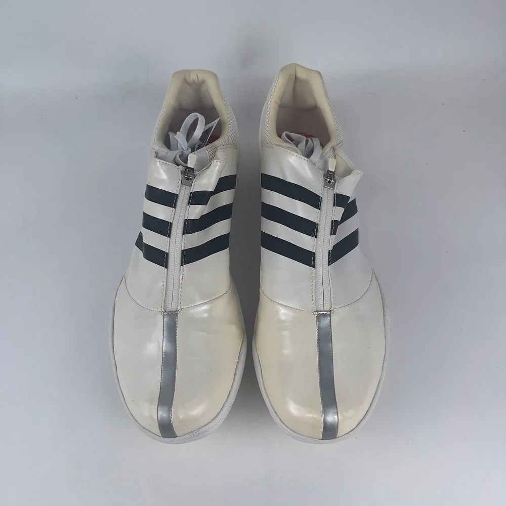 Adidas LJ Track and Field Shoes Men's 14.5 Beige White Zip Up 915399 with Spikes